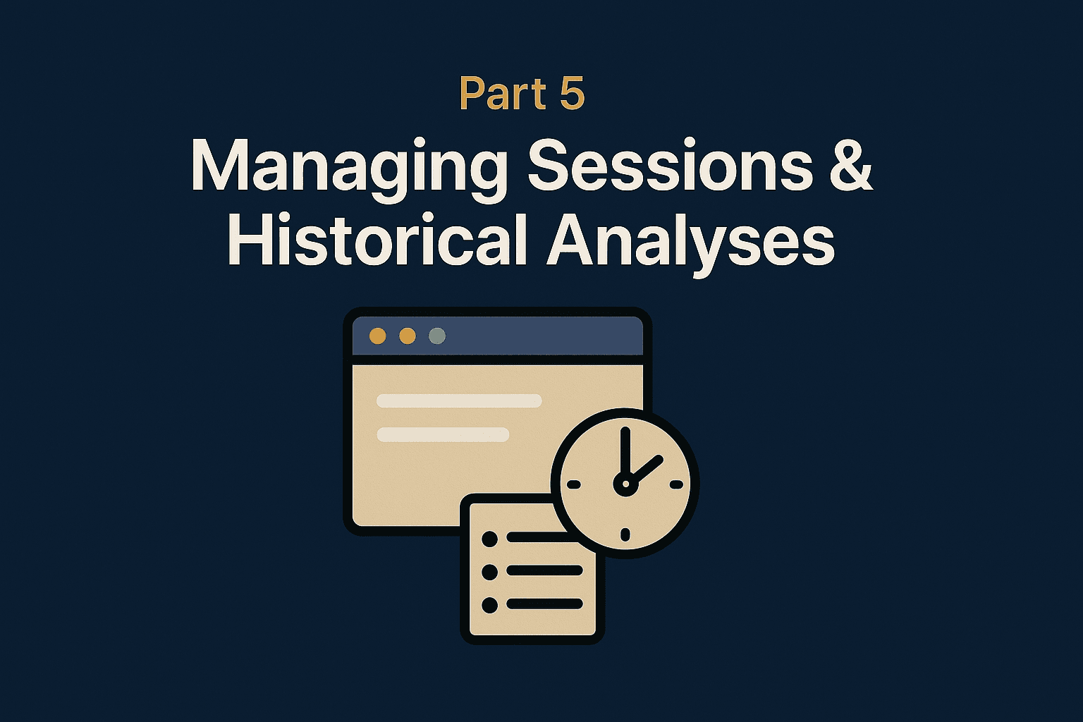 /5 Managing Sessions & Historical Analyses (Solidsight v9 & v10)